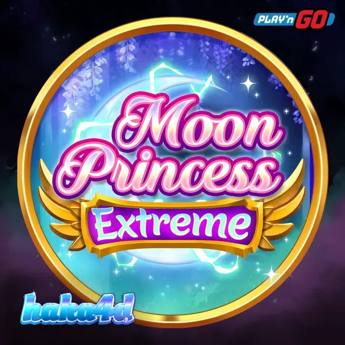 Tampilan visual grid 5x5 pada slot Moon Princess Extreme dengan latar belakang malam yang estetik.